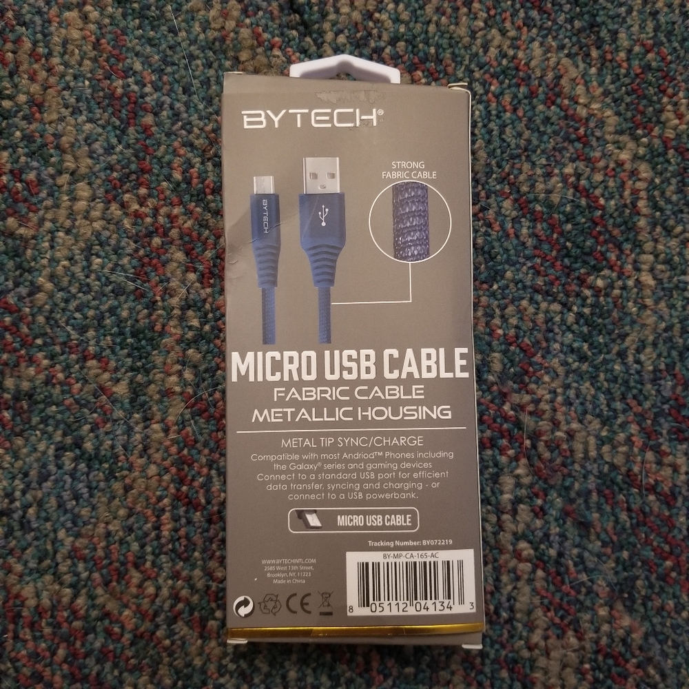 Bytech 6ft Micro USB Cable/Charger - Picture 2 of 3